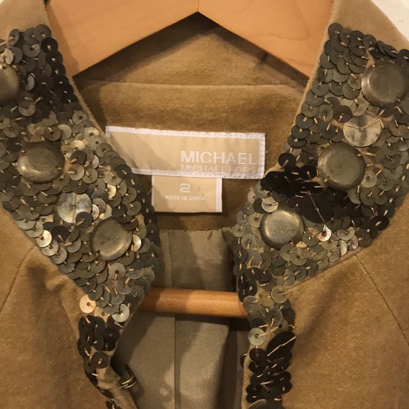 MICHAEL KORS studded embellished blazer bronze 2 - Picture 3 of 8